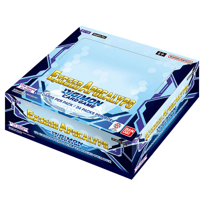 Digimon Card Game - BT15 - Exceed Apocalypse - Booster Box (24 Packs) Frostbite Cards Digimon Card Game - BT15 - Exceed Apocalypse - Booster Box (24 Packs) Frostbite Cards