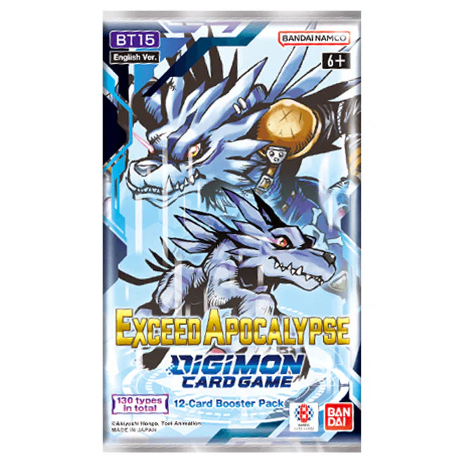 Digimon Card Game - BT15 - Exceed Apocalypse - Booster Pack Frostbite Cards Digimon Card Game - BT15 - Exceed Apocalypse - Booster Pack Frostbite Cards
